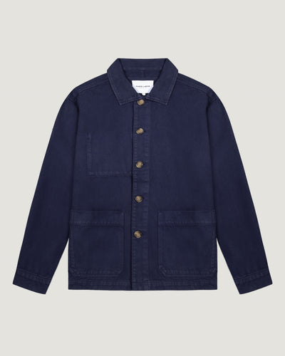 unisex personalizable sébasto cotton twill jacket#color_twill-carbon-blue